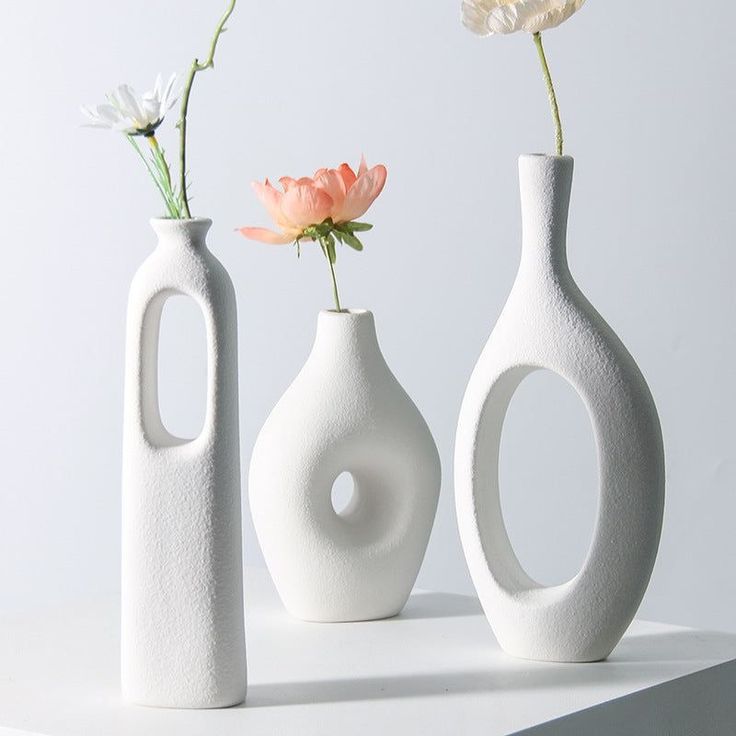 Textured Nordic Vessel Trio with Wild Botanicals